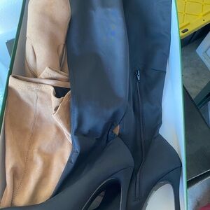 Ros Hommerson Black and Tan Heeled Boots